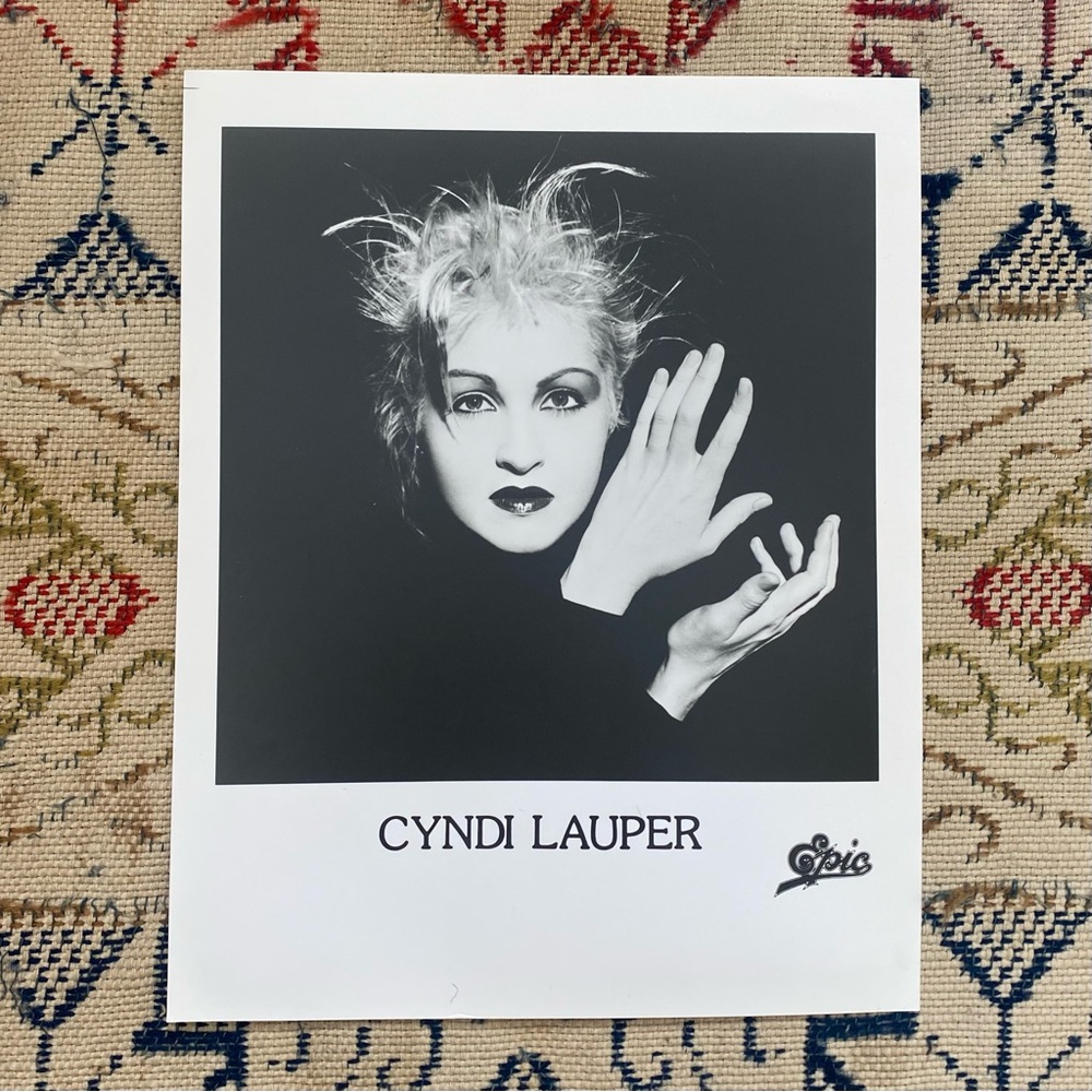 Vintage Cyndi Lauper Photo 8x10 Promotional Photograph 80s Epic Records